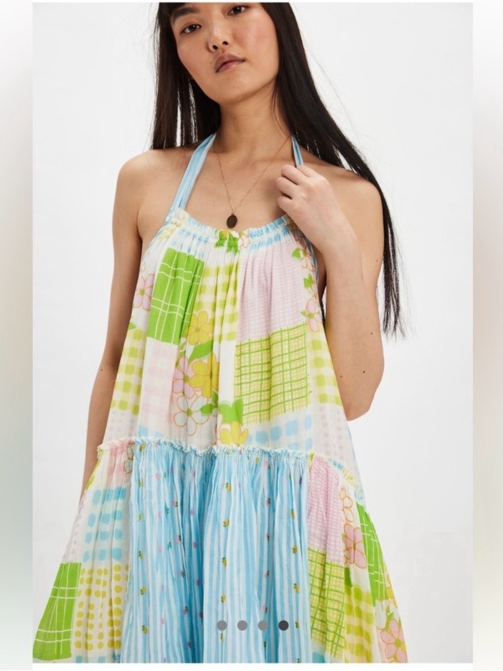 NWT Free People Patched and Pretty Midi Dress